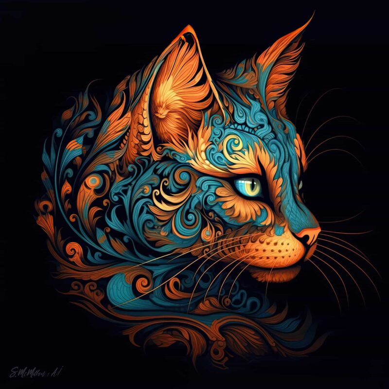 Cat Portrait by Susanne McMillan Art