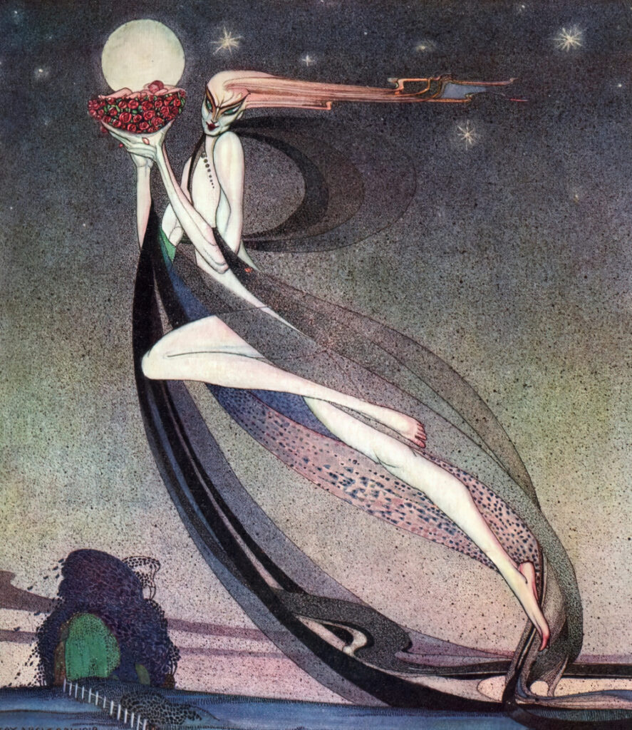 this good fairy placed her own baby in a cradle of roses and gave command to the zephyrs to carry him to the tower gigapixel art width 1000px