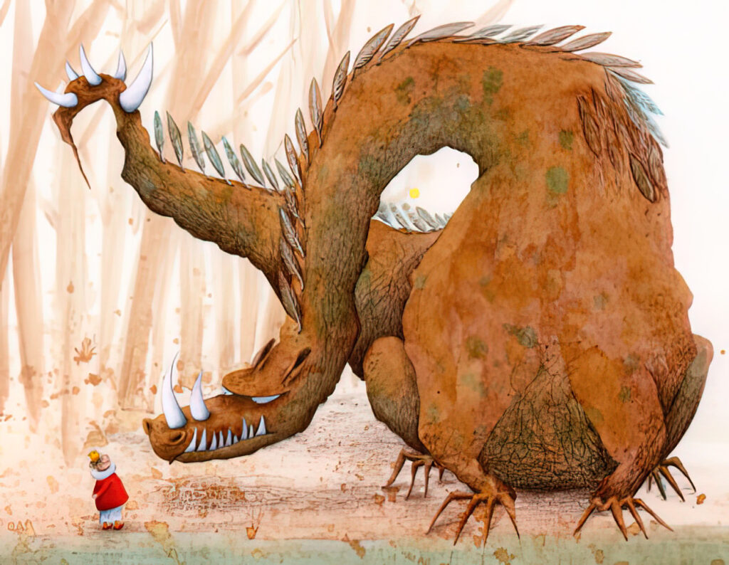 Dragon illustration gigapixel art height 1000px