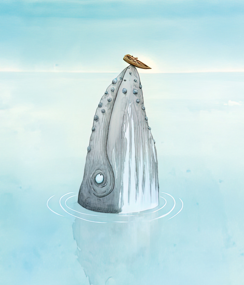 Humpback whale gigapixel art height 1000px