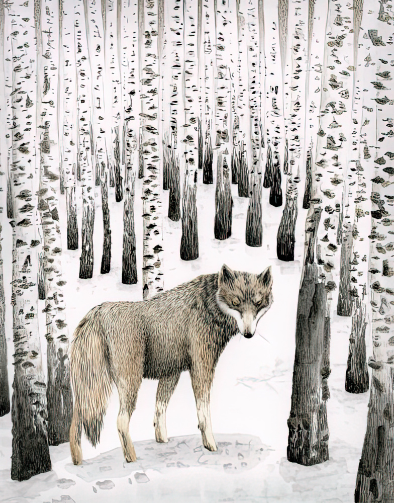 Snow illustration gigapixel art height 1000px