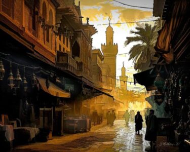 Early Morning in the Souk by Susanne McMillan art